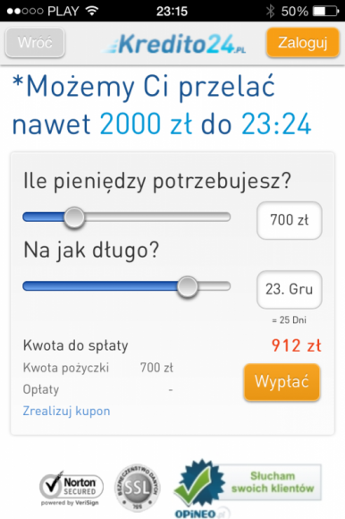 Kredito24. Mikropożyczka ze smartfona