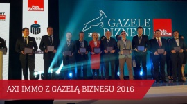 AXI IMMO z Gazelą Biznesu 2016 BIZNES, Finanse - AXI IMMO dołączyło do prestiżowego grona laureatów Gazel Biznesu 2016 – rankingu najdynamiczniej rozwijających się małych i średnich przedsiębiorstw w Polsce. Wyróżnienie przyznawane przez dziennik Puls Biznesu.