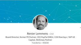 Od PayPal’a do TransferGo! BIZNES, Finanse - Lider przelewów międzynarodowych wita nowego Członka Zarządu, Reniera Lemmensa.