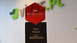 Vivus Finance najlepszym pracodawcą roku wg AON Hewitt BIZNES, Finanse - Po raz kolejny Vivus Finance został nagrodzony za praktyki w obszarze HR. Tym razem firma otrzymała tytuł „Best Employer 2017 in Poland” przyznawany przez AON Hewitt, światowego lidera w zakresie doradztwa i rozwiązań outsourcingowych w obszarze zarządzania kapitałem ludzkim.
