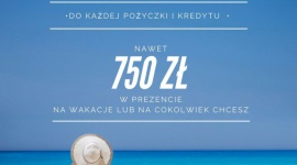 BANCOVO. rozdaje klientom prezenty na wakacje BIZNES, Finanse - Nawet 750 złotych w prezencie do pożyczki lub kredytu – to nowa promocja BANCOVO. Mechanizm działania jest niezwykle prosty: za każde pożyczone 2000 złotych, klienci dostają 50 zł w prezencie. Maksymalna kwota jaką można otrzymać to 750 zł.