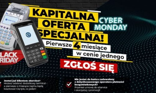 Black Friday w płatnościach. Terminal od eService za darmo przez trzy miesiące